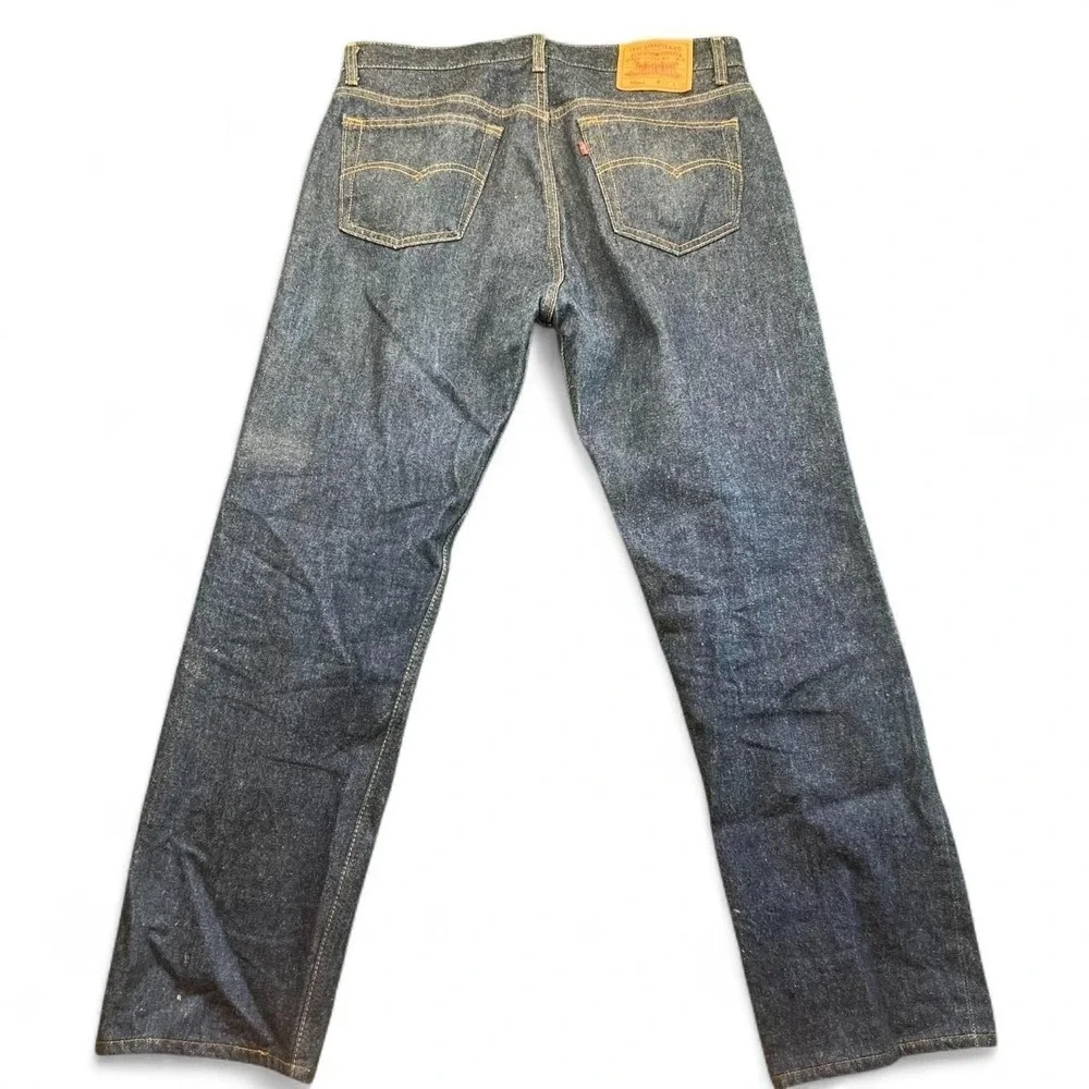 Vintage Levis 501 XX 1993 Fuzzy Denim Made USA Selvedge Feel Dark Wash W36x32